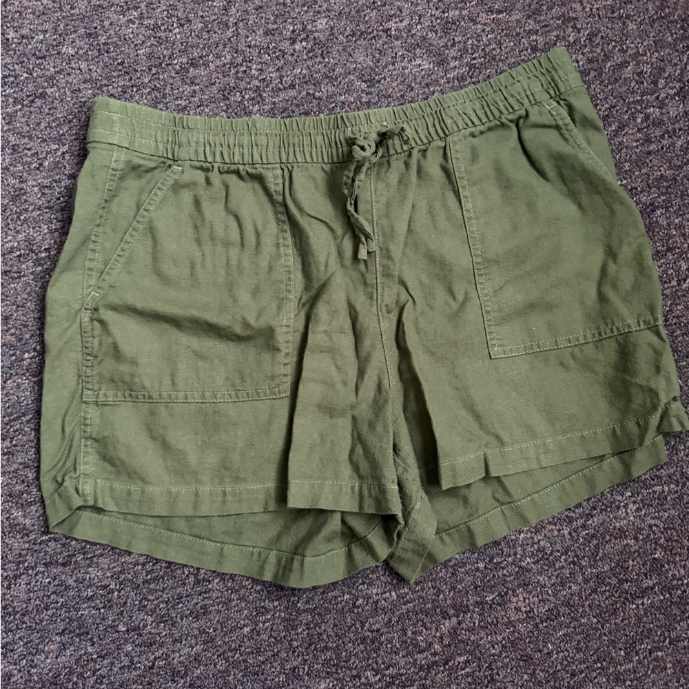 J. Crew Forest Green Women's linen Shorts
